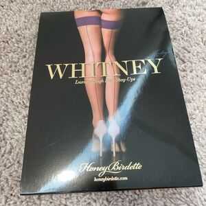 Honey Birdette Whitney Indigo Purple Luxury Thigh High Stay-Ups